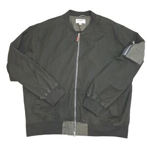 Goodfellow & Co Mens XXL Bomber Jacket Dark Olive Green Utility Zip Up